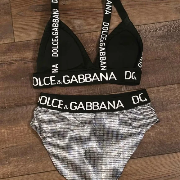Dolce & Gabbana Womans Monochrome 2 Piece Bikini - Picture 4 of 5
